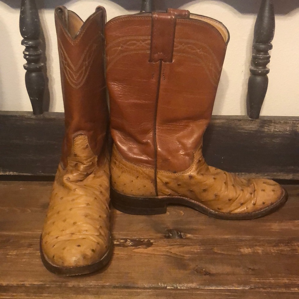 Justin Ostrich Boots